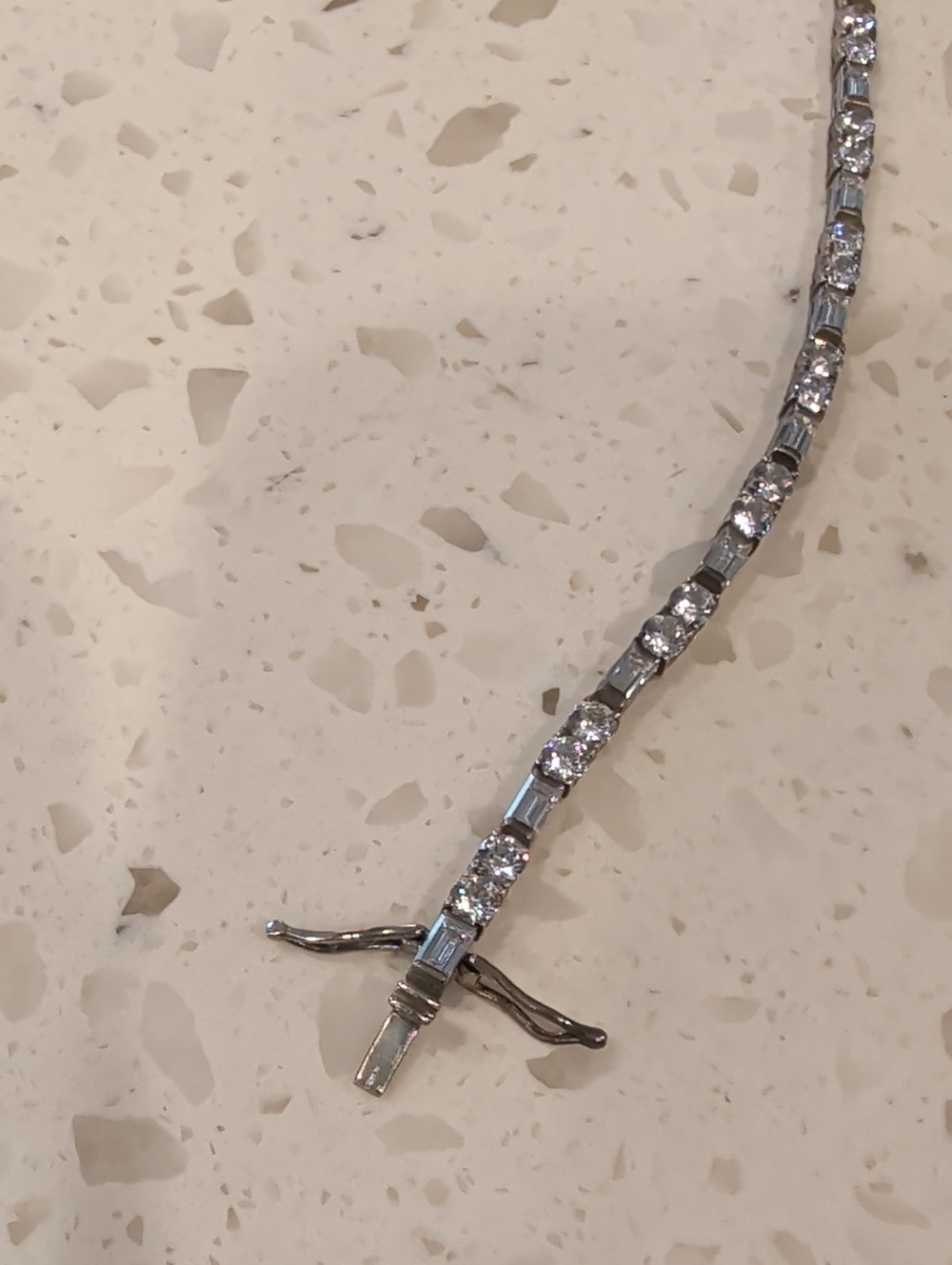 Sterling Silver & Crystal Tennis Bracelet - Picture 2 of 5